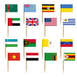 Set of international flags