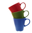 Color cups isolated on a white background