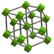 Green molecular structure icon