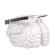 Illustration: Google Glass and brain Google Glass and brain