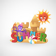 illustration of isolated sand castle vector