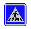 crosswalk sign with a man walking