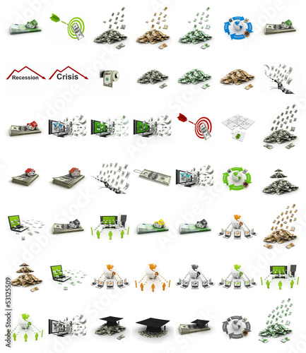Illustration: money collection money collection