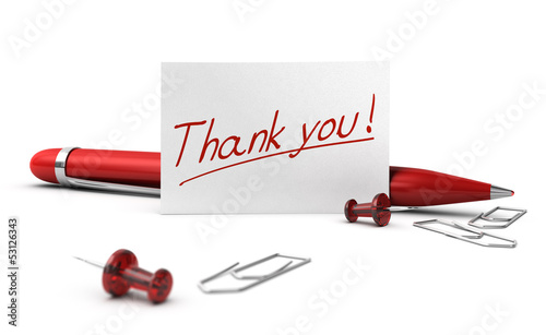 Illustration: Thank you, acknowledgment card Thank you, acknowledgment card