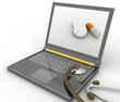 Illustration: laptops diagnostic. 3d illustration laptops diagnostic. 3d illustration