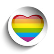 Vector: Gay Flag Heart Striped Sticker Gay Flag Heart Striped Sticker