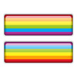 Gay Flag Equal Striped Sticker