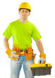 a serviceman with toolbox