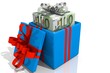 Illustration: Geschenke aus 100 euroschein Geschenke aus 100 euroschein