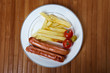 Sausages with french fries