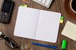 Notebook and office supplies