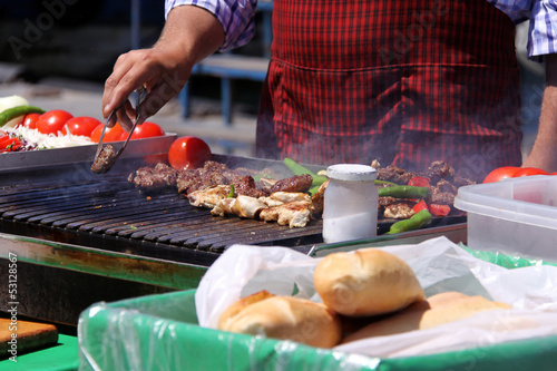 Photo: kebab grill street food kebab grill street food