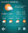 Collection of weather icons for mobile and web, vector