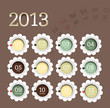 2013 Calendar In Flower Form 2013 Calendar In Flower Form