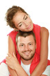 Portrait of young happy smiling couple