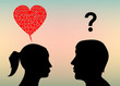Abstract silhouettes women and men love