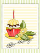 Cupcake, Muffin Geburtstagskarte