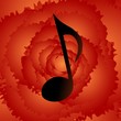 canvas print picture - Musik, rose