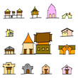 hand drawing building facade