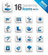 White Squares - Gardening icons