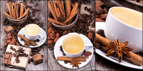 Photo: coffee with Chocolate bar and spices coffee with Chocolate bar and spices