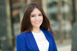 Beautiful young female executive outdoor