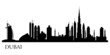 Dubai city silhouette