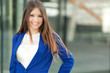 Beautiful young female executive outdoor