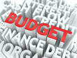 Illustration: Budget. The Wordcloud Concept. Budget. The Wordcloud Concept.