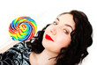 Photo: retro woman with a lollipop retro woman with a lollipop
