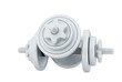 Two metal dumbbell for weightlifting