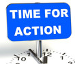 Illustration: Schild Time for Action Schild Time for Action