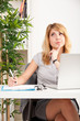 Portrait of woman working