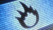 flame icon on screen. Looping.