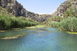 Der Megalopotamos an seiner Mündung bei Preveli