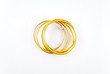 golden bracelets - bracelets isolated on the white background