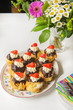 Birthday pastry with fresh fruit