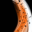 abstract elegant wave design with bubbles
