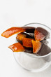 Photo: Chocolate-coated candied orange peel Chocolate-coated candied orange peel
