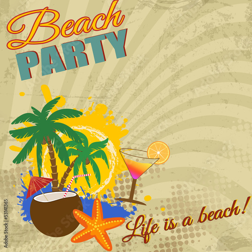 Vector: Vintage Beach Party Vintage Beach Party