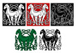 Vector: Celtic horses Celtic horses