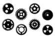 Set of gears and pinions