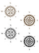 Vector: Set of vintage compass signs Set of vintage compass signs