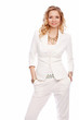woman in white suit