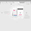 Vector: website template with mobile phone advertisement website template with mobile phone advertisement