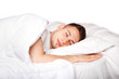 Asleep and dreaming man