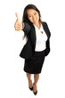Thumbs up Asian Business Woman