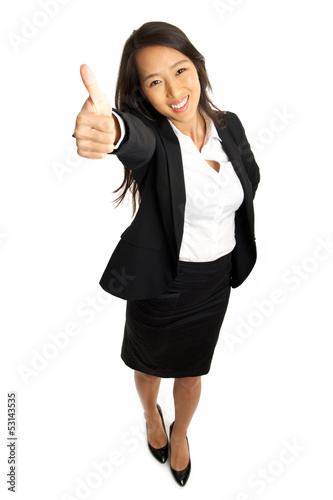 Photo: Thumbs up Asian Business Woman Thumbs up Asian Business Woman