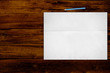 Photo: Old Paper on Wooden Table Old Paper on Wooden Table
