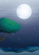 A moonlight scenery